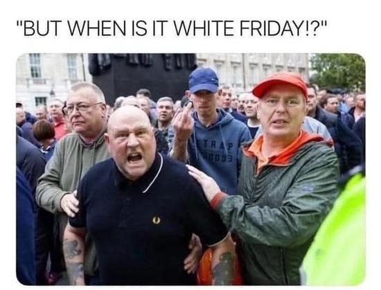Racist British guys screaming during a demo