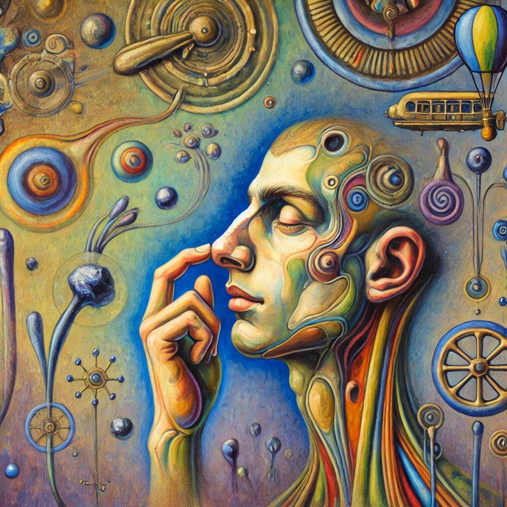 Un doigt qui touche son nez et qui a beaucoup de chance