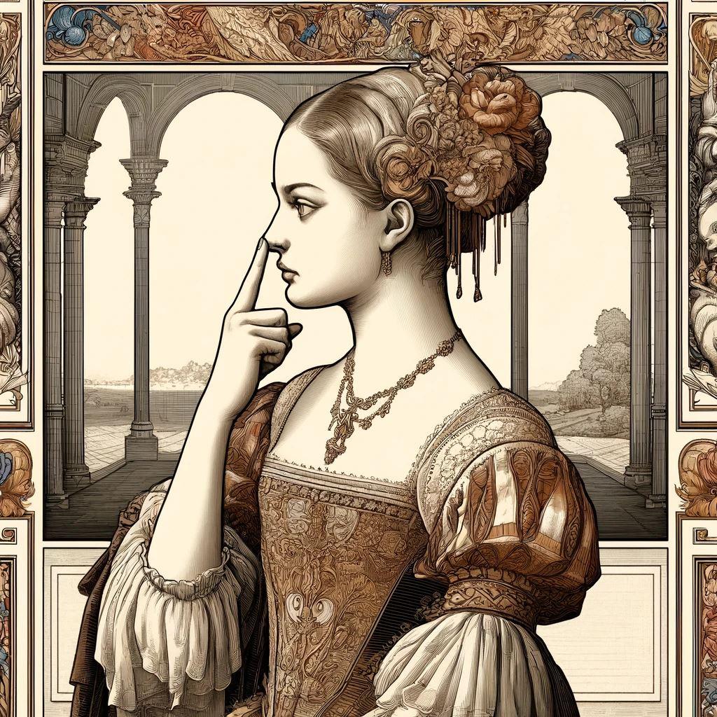 Un doigt qui touche son nez et qui a beaucoup de chance